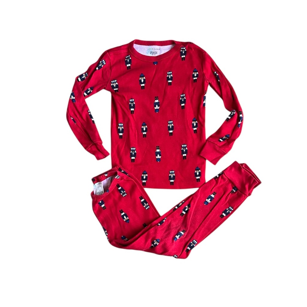 Janie and Jack Red Nutcracker Kids Pajama Set size 5